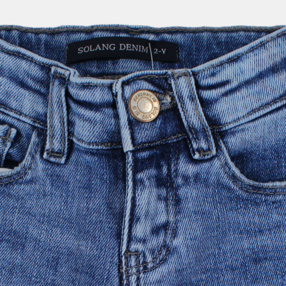 Girls Mid-Rise Jeans – Classic Blue Denim