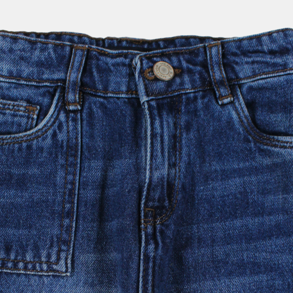 Boys Cargo Jeans – Dark Wash