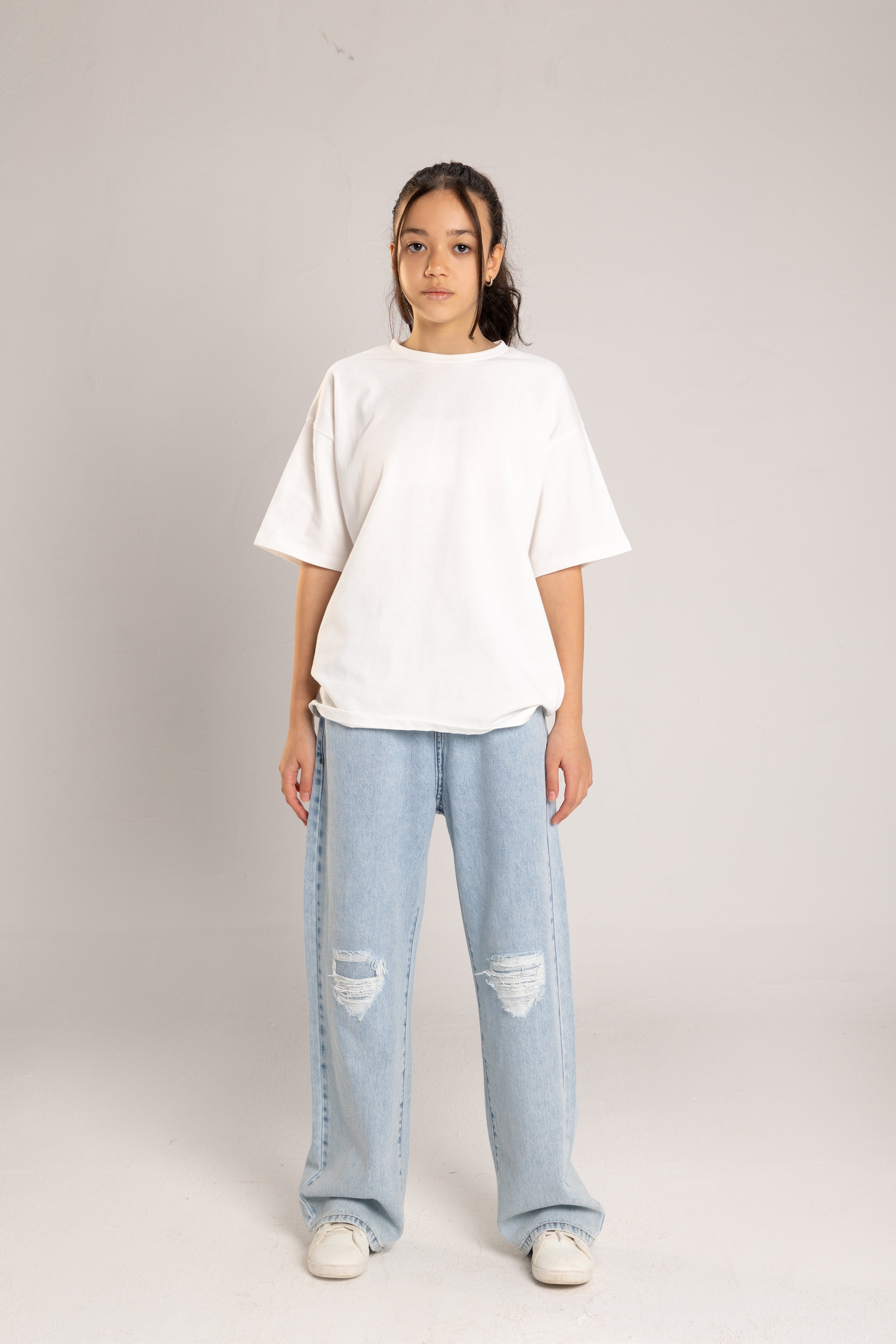 Ripped Wide-Leg Jeans