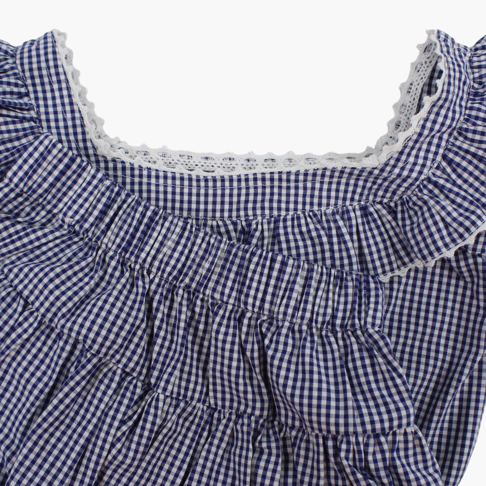 Girls Cotton 2-Piece Outfit Set - Checkered