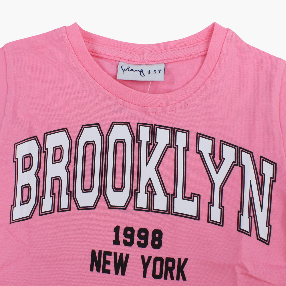 Girls Cotton Printed T-Shirt