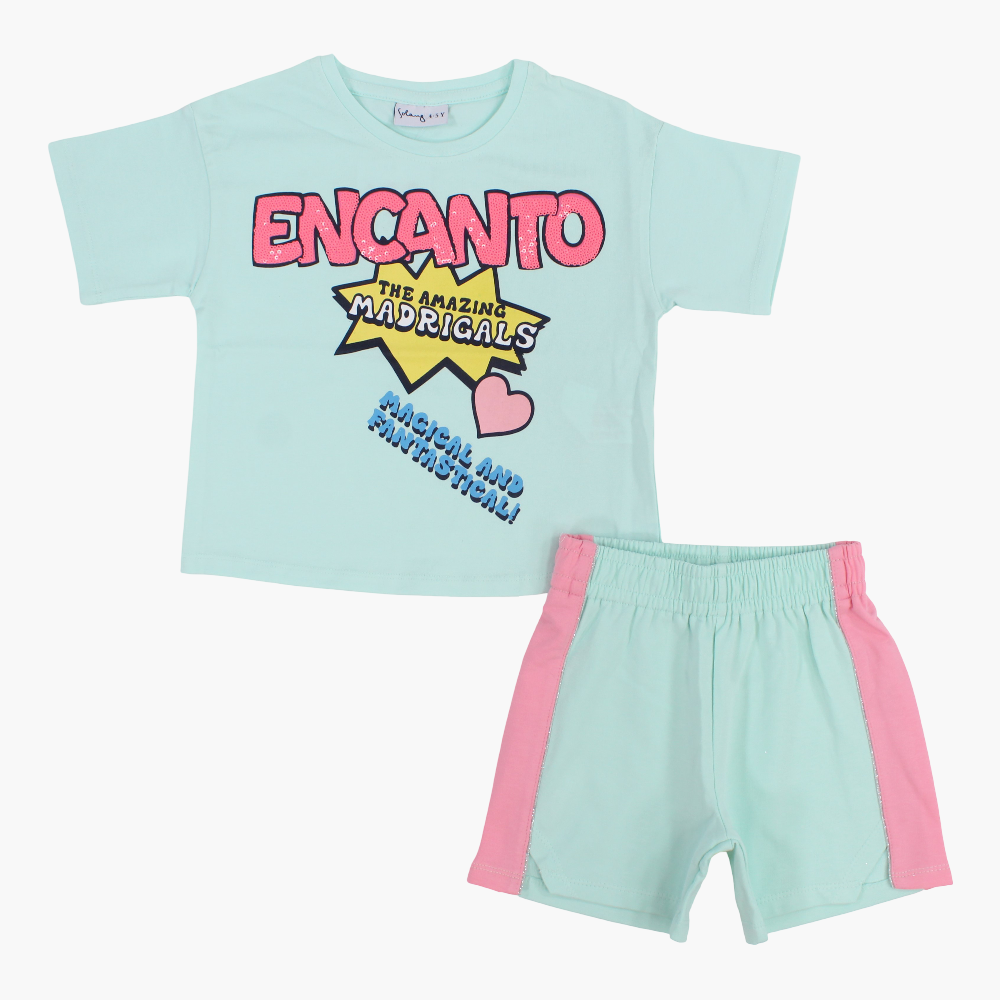 Girls Cotton 2-Piece Outfit Set - Encanto Print