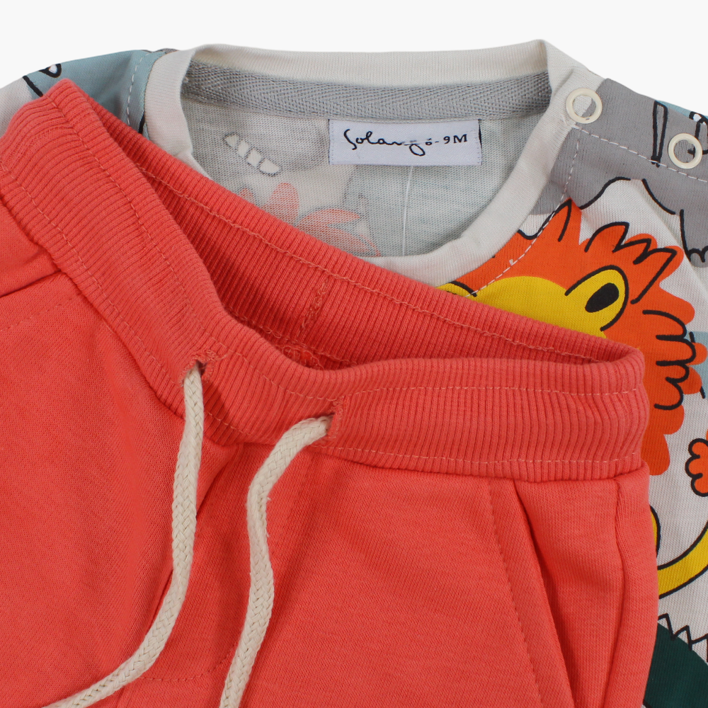 Baby Boys Cotton 2- Piece Outfit Set - Animal Print