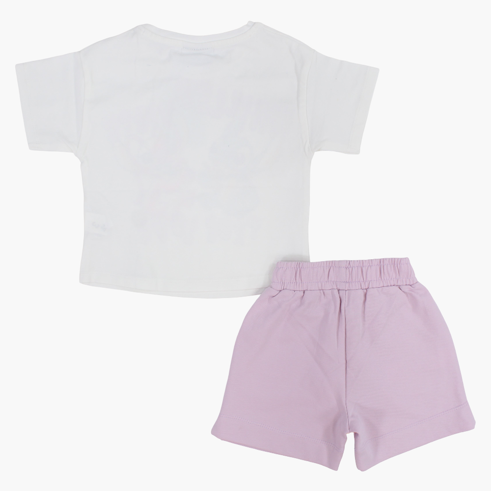 Girls Cotton 2-Piece Outfit Set - “CHILLED VIBES” Print
