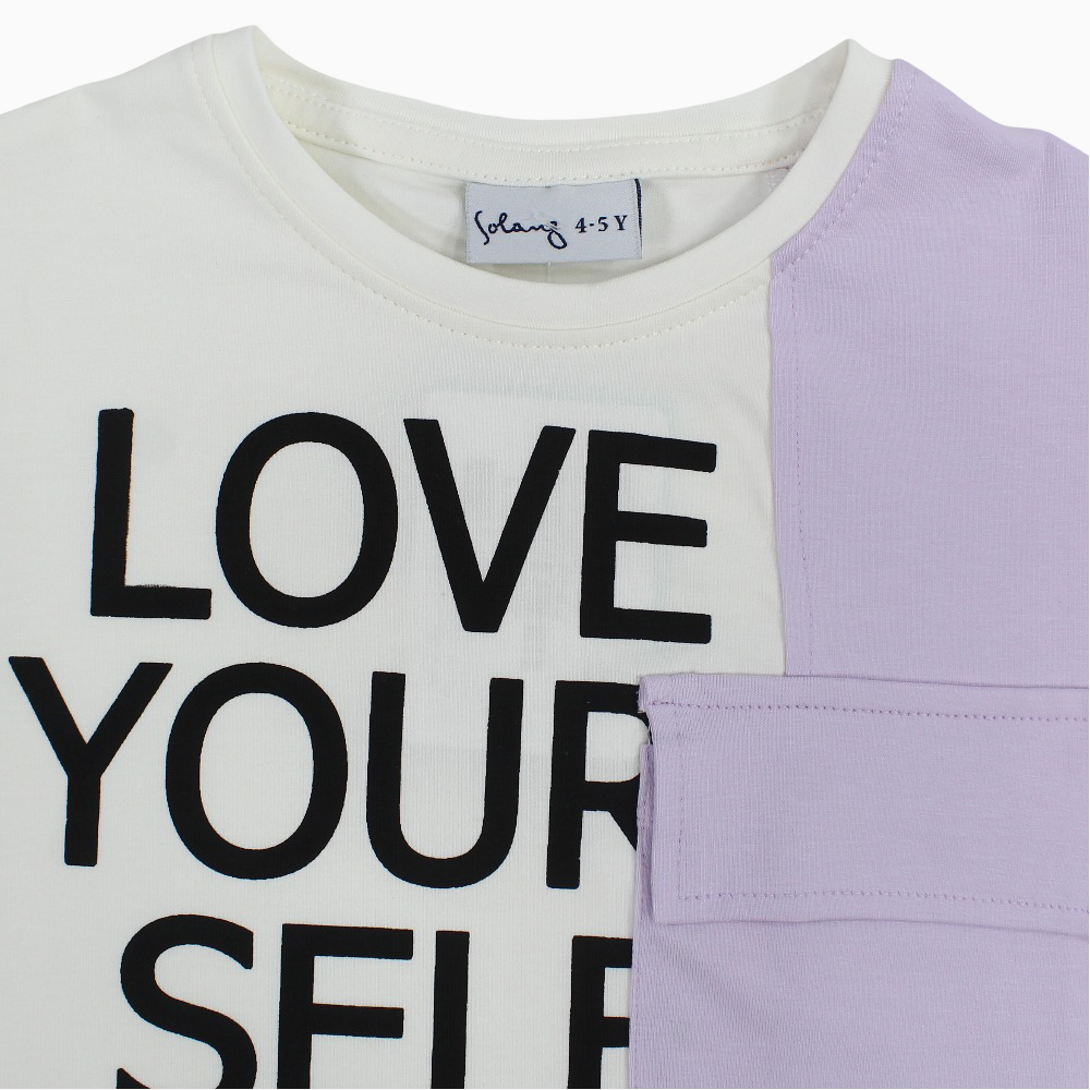 Girls Cotton T-Shirt - Love Yourself Print