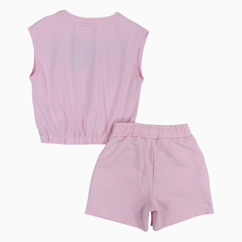 Girls 2-Piece Outfit Set - Pink with a Cool Print