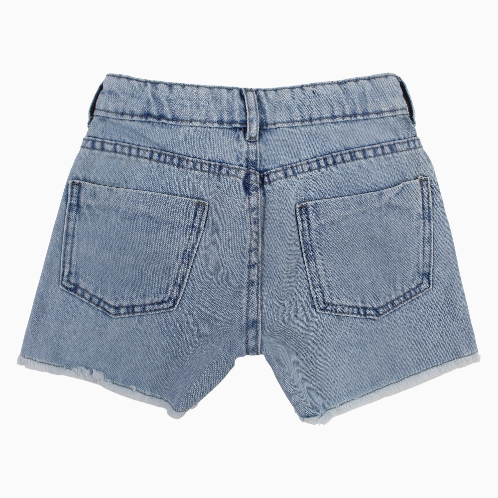 Girls Jean Shorts – Light Wash Denim