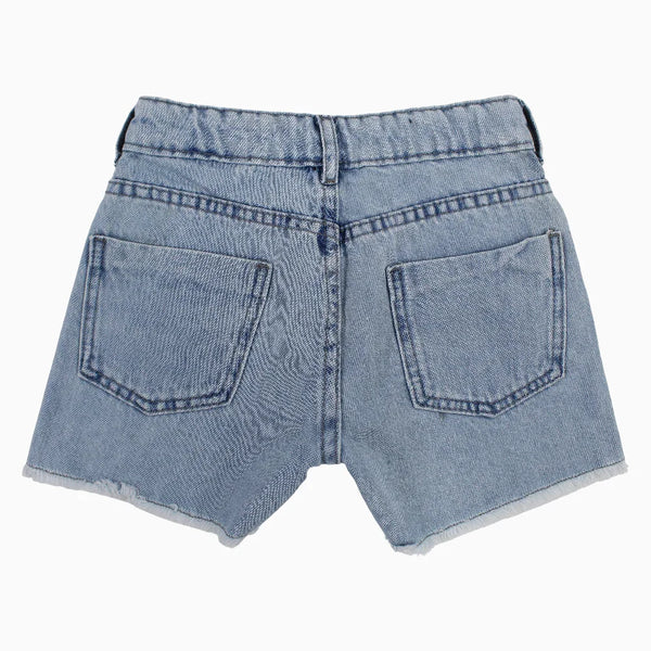Girls Jean Shorts – Light Wash Denim