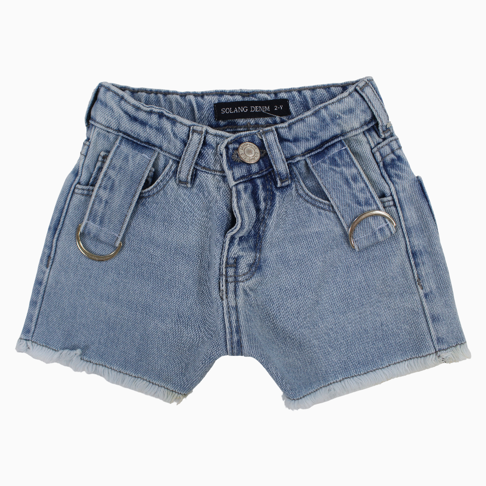 Girls Denim Shorts – Light Wash Jeans