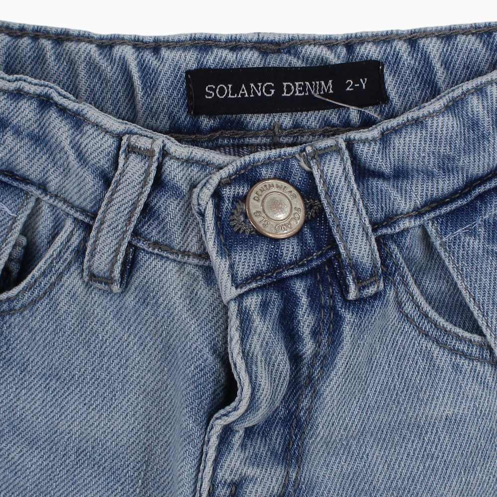 Girls Denim Shorts – Light Wash Jeans