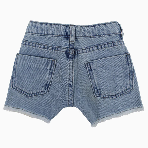 Girls Denim Shorts – Light Wash Jeans