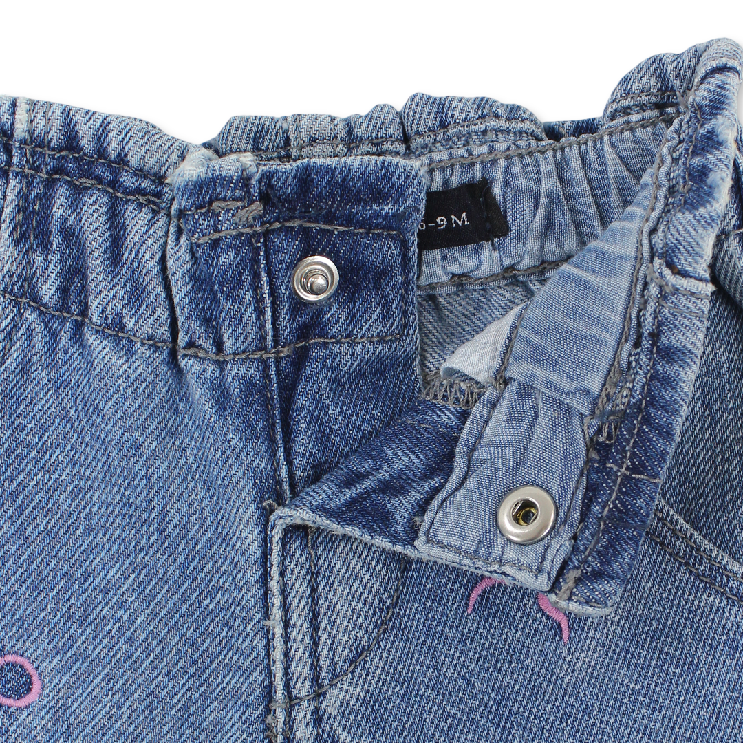 Baby Girls Denim Pants – Blue