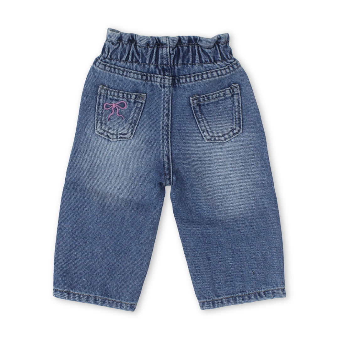 Baby Girls Denim Pants – Blue