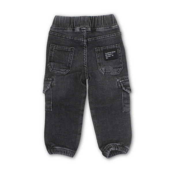 Baby Boys Cotton Denim Pants – Grey