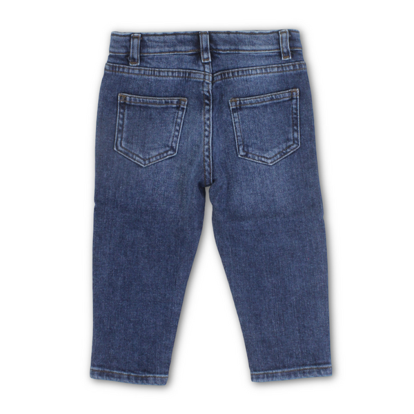 Baby Boys Cotton Denim Pants – Dark Blue