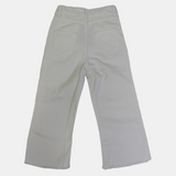 Girls' Gabardine Pants – White Ripped Style