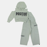 Positive Cotton Long-Sleeved 2-Piece Outfit Set