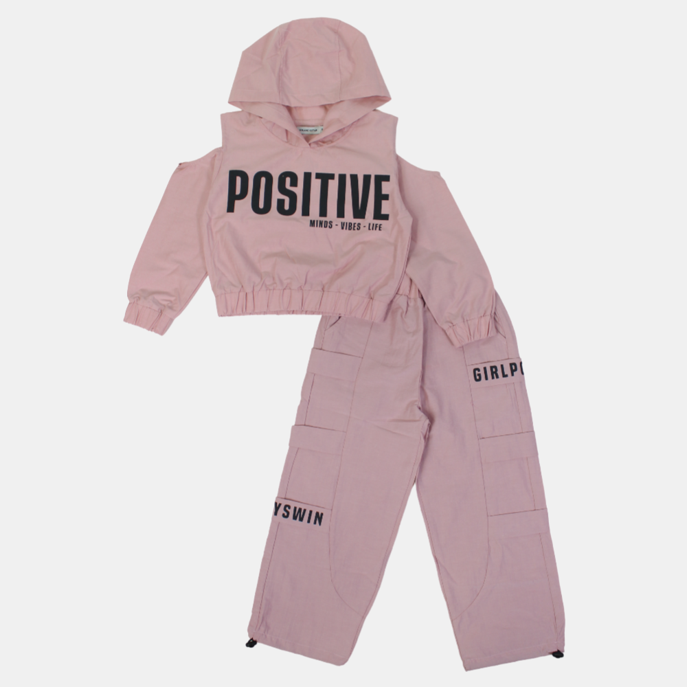 Positive Cotton Long-Sleeved 2-Piece Outfit Set