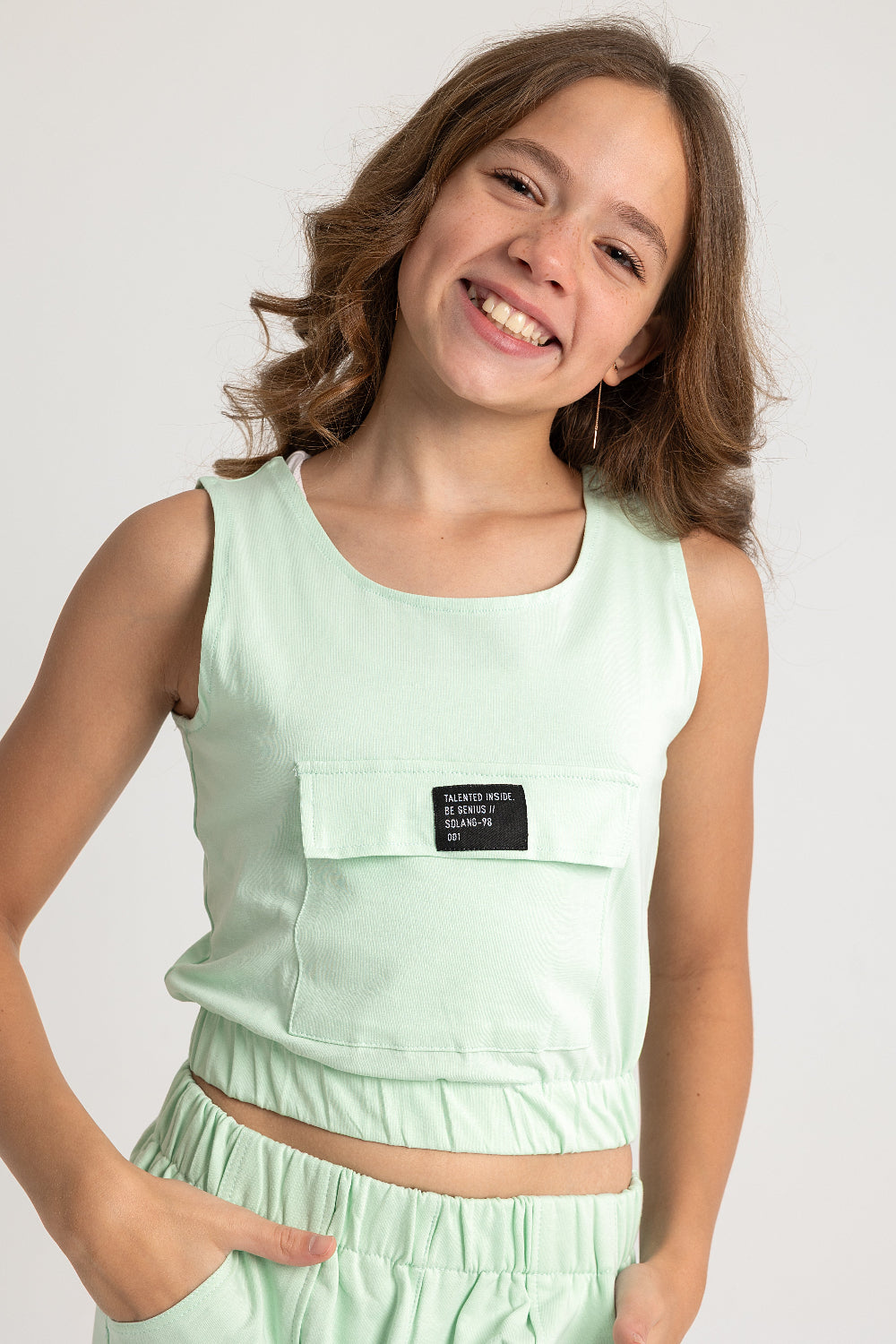Girls Cotton Sleeveless 2-Piece Outfit Set