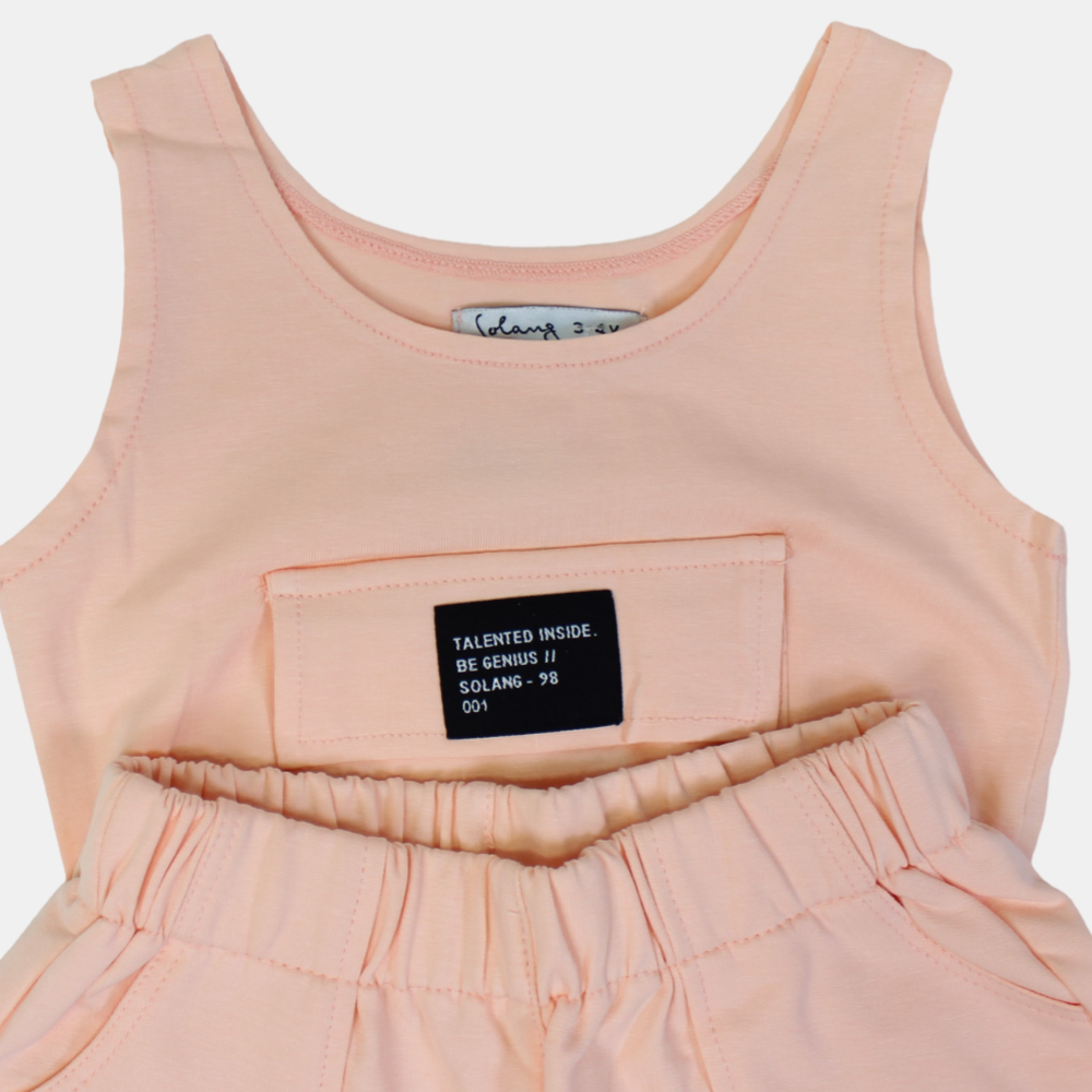 Girls Cotton Sleeveless 2-Piece Outfit Set