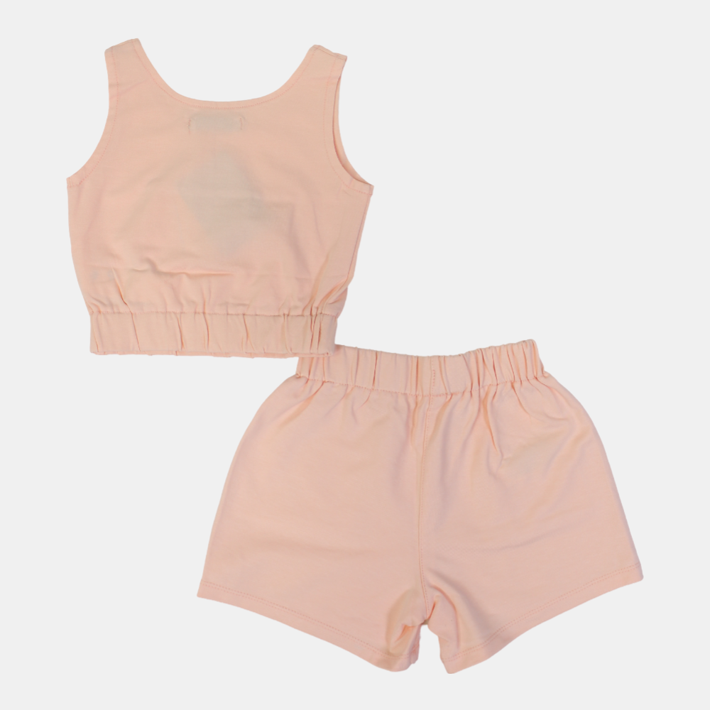 Girls Cotton Sleeveless 2-Piece Outfit Set