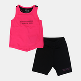 Girls' Cotton Sleeveless 2-Piece Outfit Set