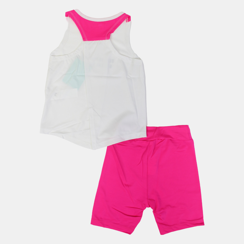 Girls Cotton Sleeveless 2-Piece Outfit Set