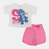 Stitch Short-Sleeved 2-Piece Outfit Set