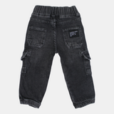 Light-Wash Denim Cargo Jeans