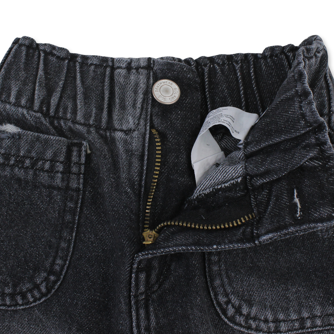 Girls Denim Pants – Dark Gray