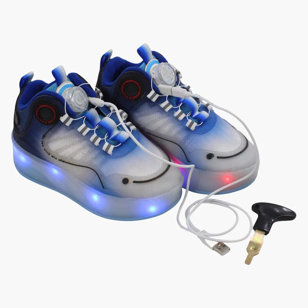 حذاء رياضي RZ1 بإضاءة LED وعجلات وشحن USB