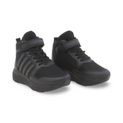 Unisex Kids Leather Half Boots – Black