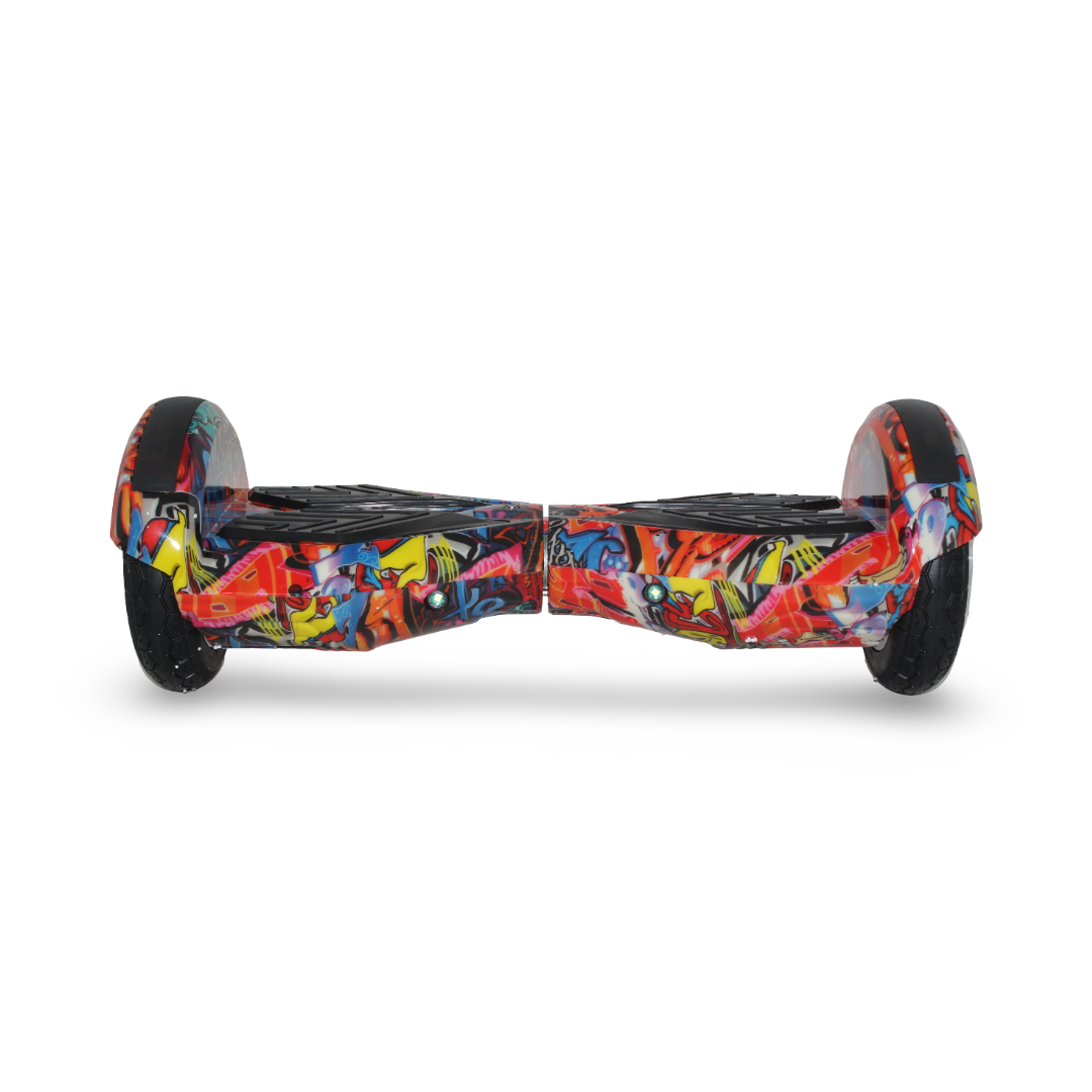 Electric Hoverboard 8 Inches – Orange with Graffiti Print