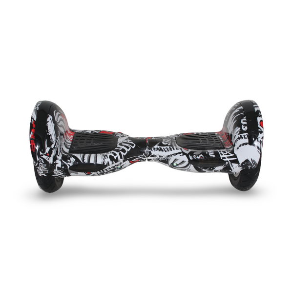 Electric Hoverboard 10 Inches – Black & White Graffiti Print