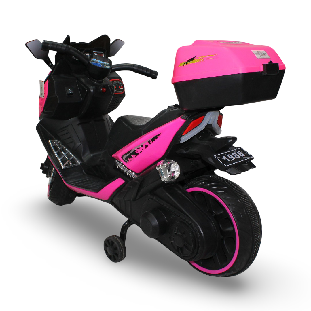 Children's Electric Ride-On Motorcycle Toy – Pink