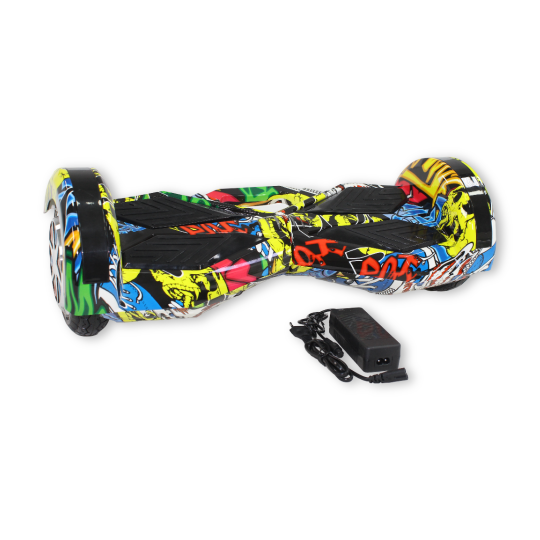 Skulls Hoverboard 8 Inches – Yellow & Multicolor