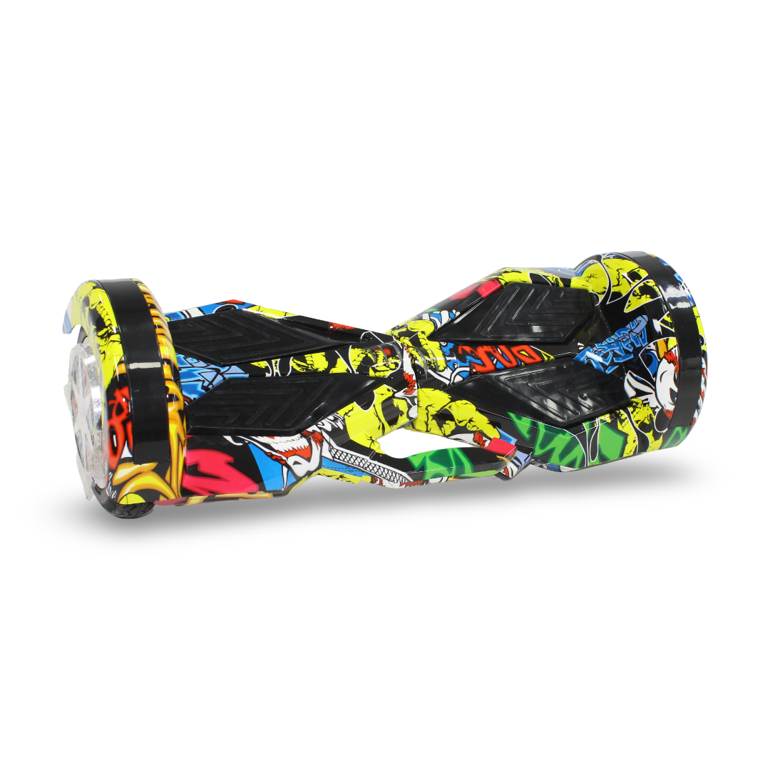 Skulls Hoverboard 8 Inches – Yellow & Multicolor
