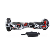 6.5-Inch Hoverboard with Text Print – White & Black - Toys - OKO