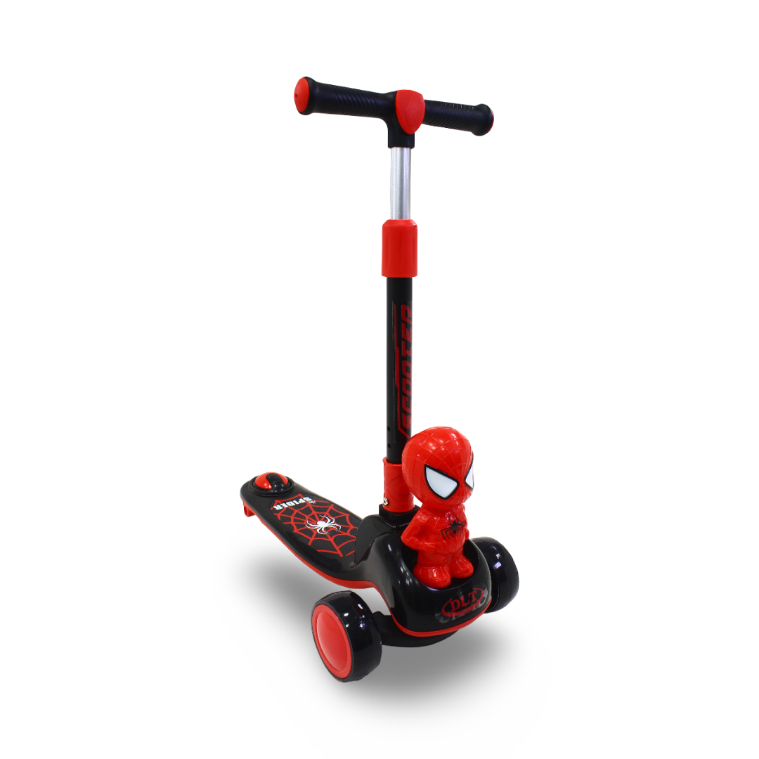 Spider-Man 3-Wheel Kids Scooter – Black & Red - Toys - OKO