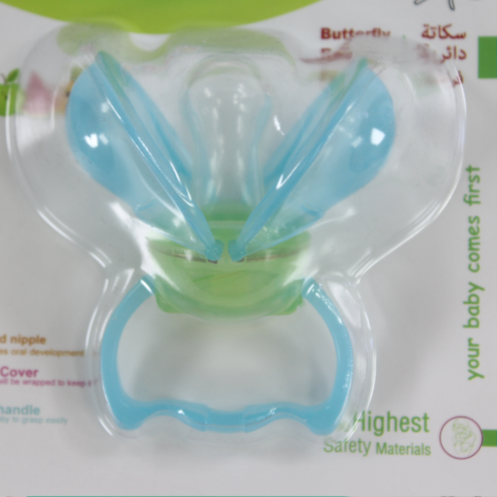 La Frutta Butterfly Round Baby Pacifier – Blue