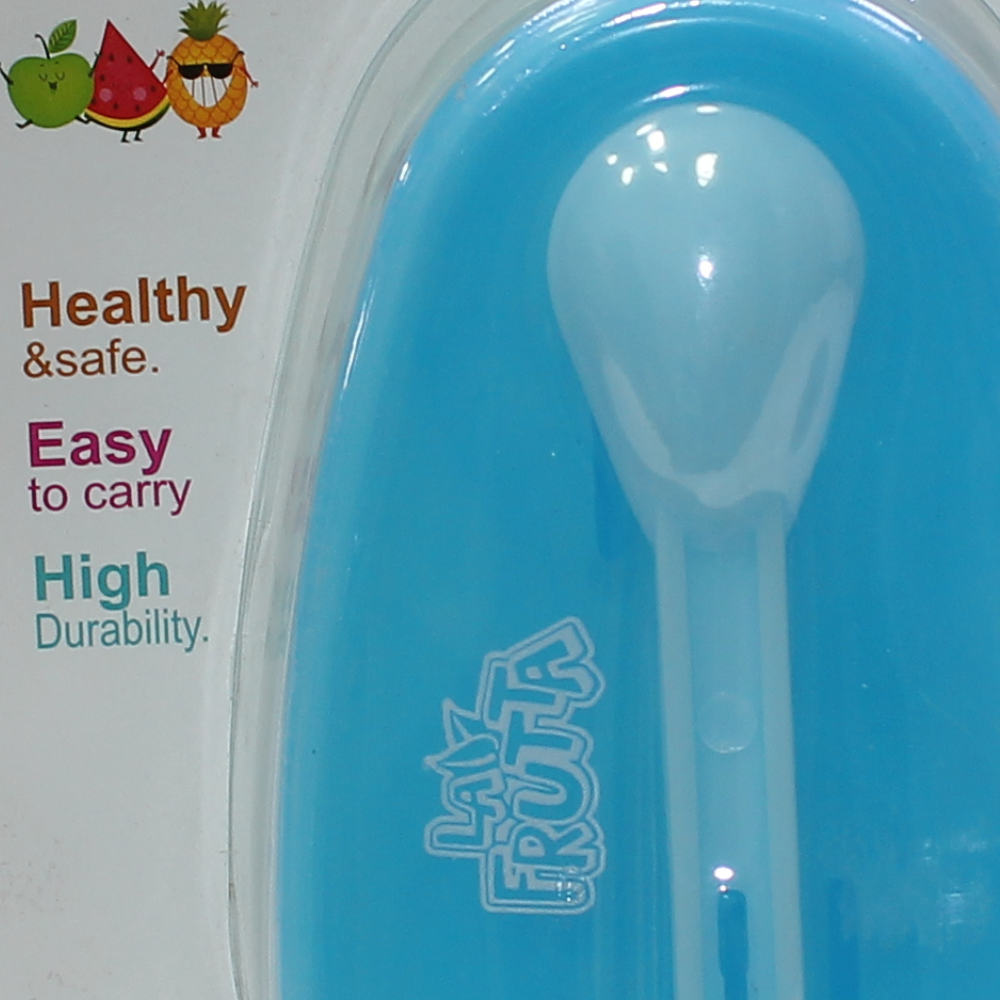 La Frutta Baby Plate and Spoon Set – Blue