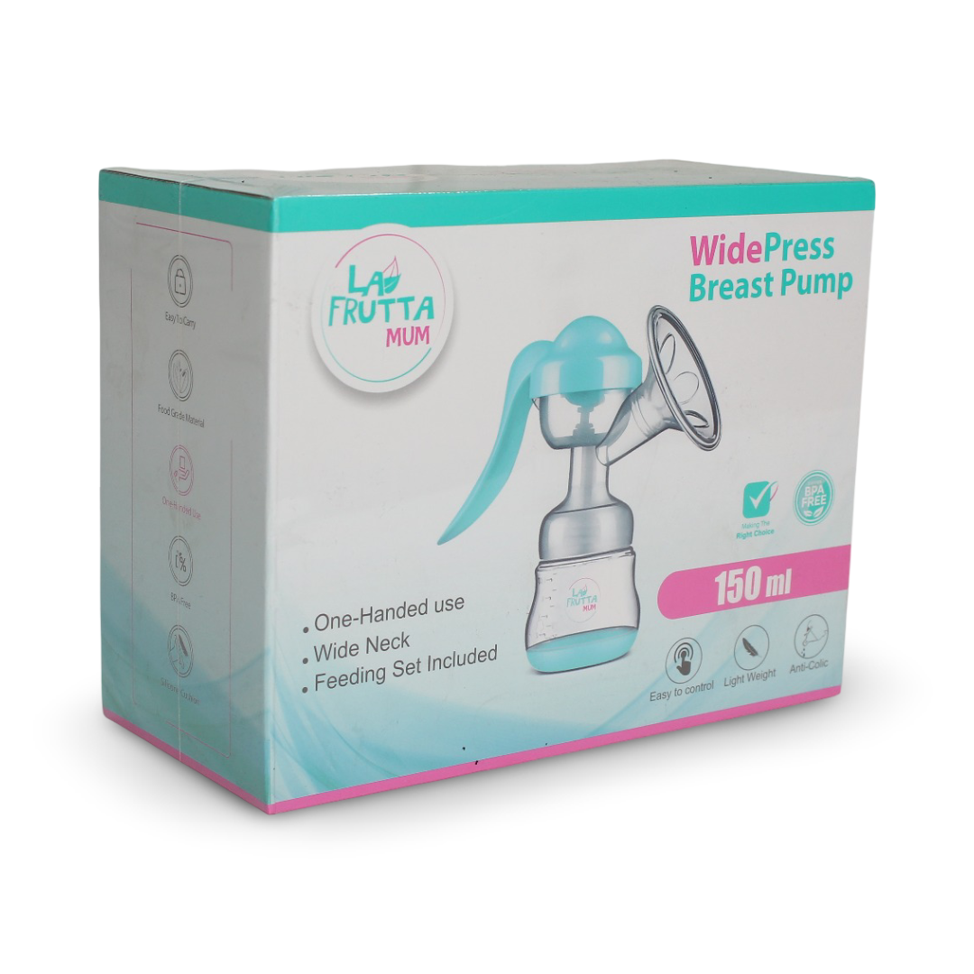 La Frutta Mum WidePress Breast Pump – 150 ml + 2 Milk Bags Gift