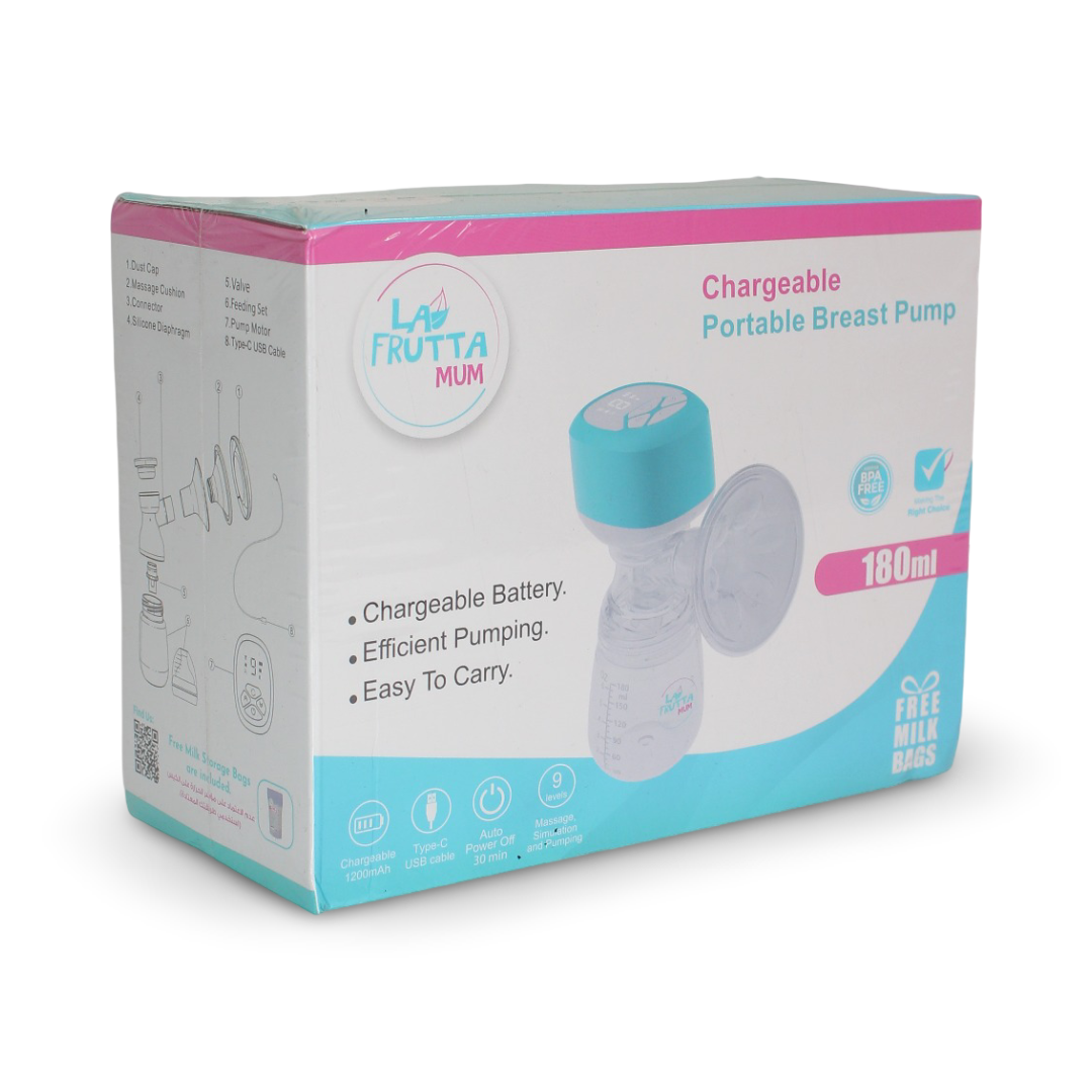 La Frutta Double Chargeable Wearable Breast Pump – 180 ml +2 Milk Bags Gift