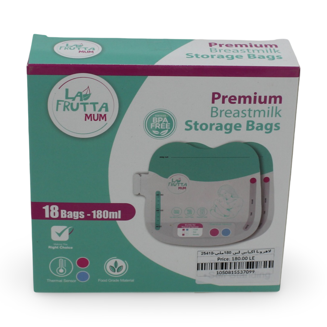 La Frutta Mum Premium Breastmilk Storage Bags 180ml – 18 Bags