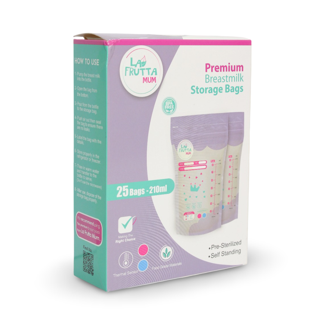 La Frutta Mum Premium Breastmilk Storage Bags 210 ml – 25 Pcs