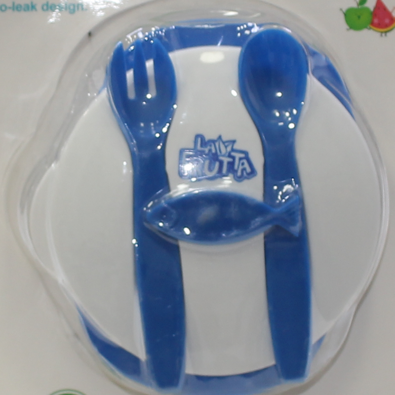 La Frutta Plate + (Spoon & Fork) Set For Kids – Navy