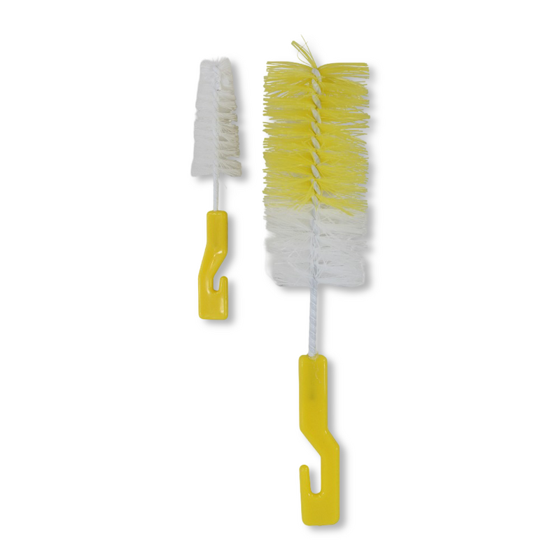 La Frutta Baby Bottle & Nipple Cleaning Brush Set – Yellow & 2 Pieces