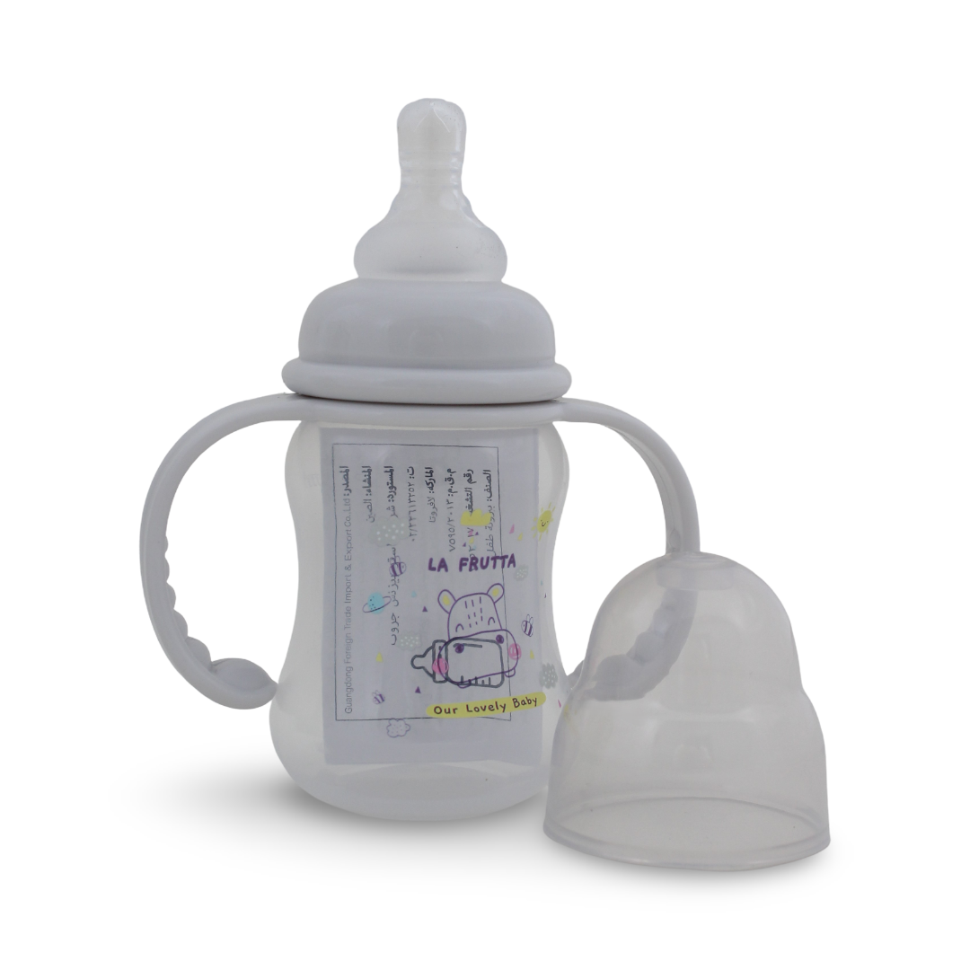 La Frutta Baby Feeding Bottle with Handles 125ml – Grey