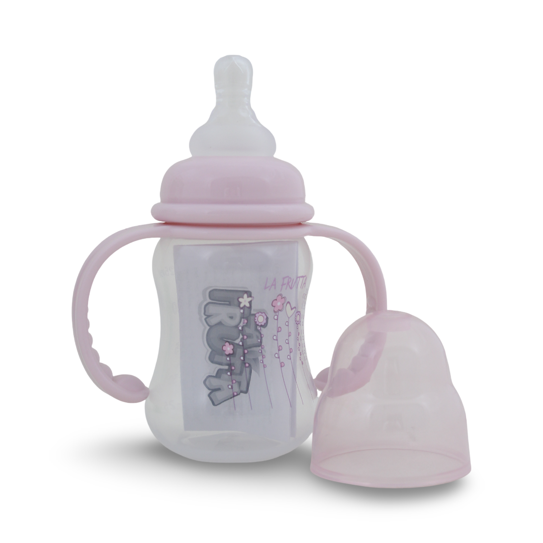 La Frutta Baby Feeding Bottle with Handles 125ml – Pink