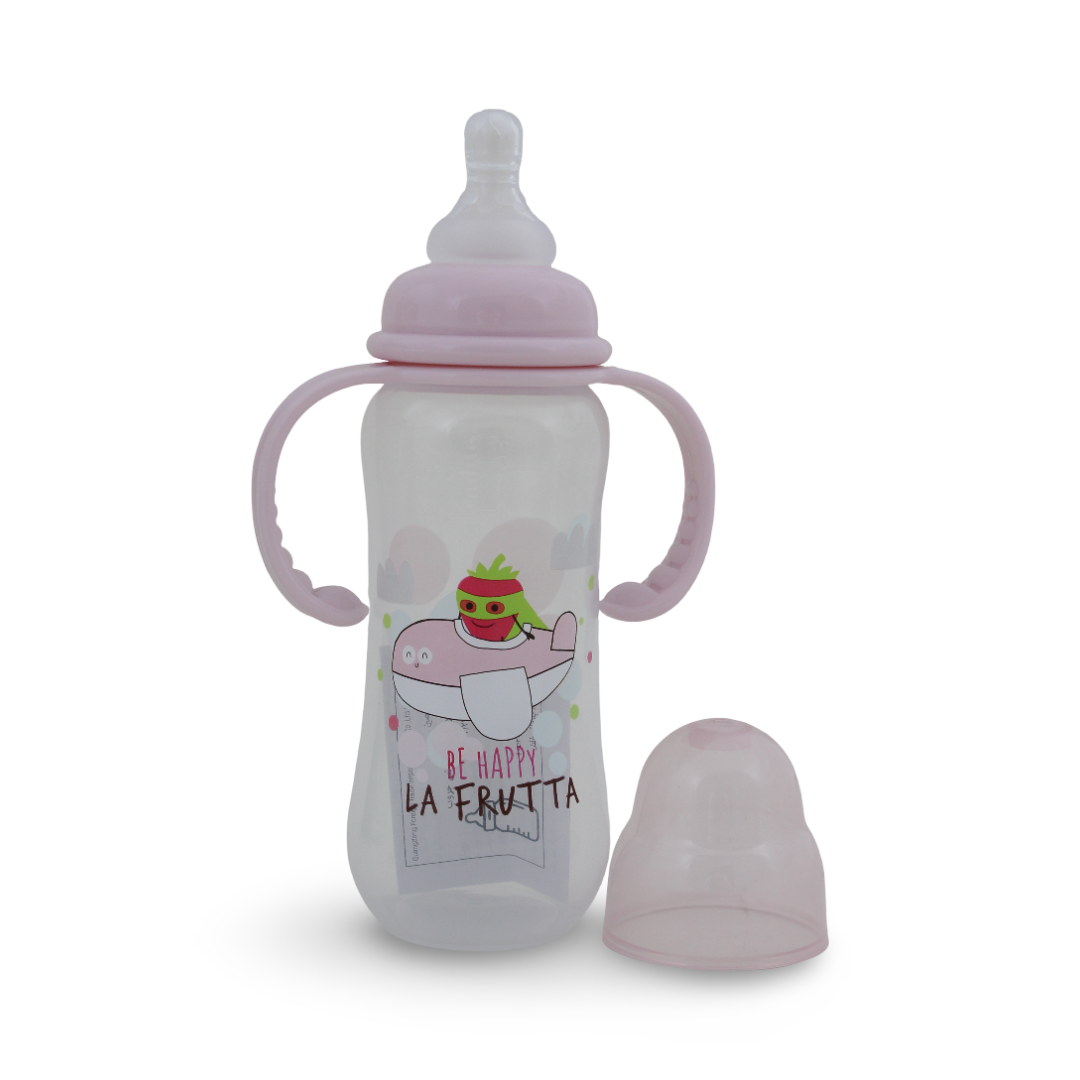 La Frutta Baby Feeding Bottle with Handles 250ml – Pink